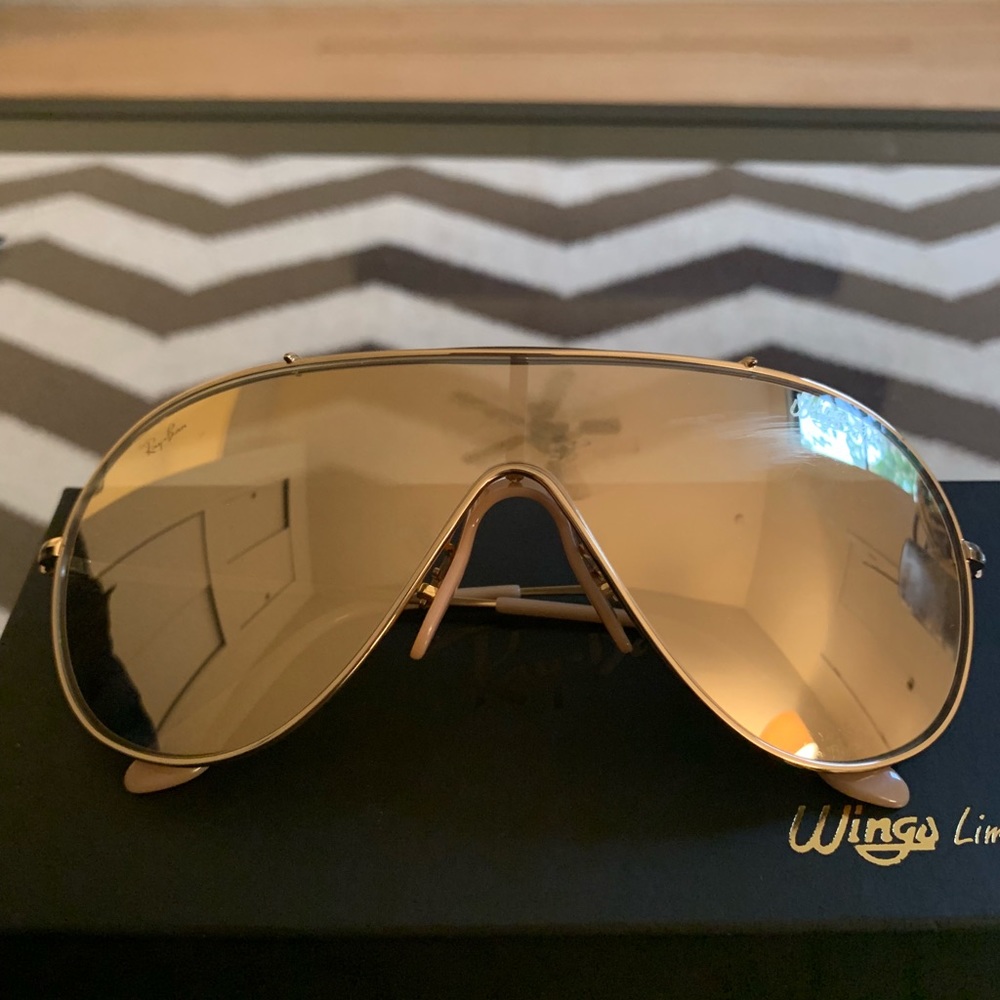 Ray Ban wings 24k gold limited edition #65